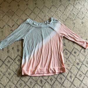 Lane Bryant 3/4 Sleeve Waffle Shirt NWOT